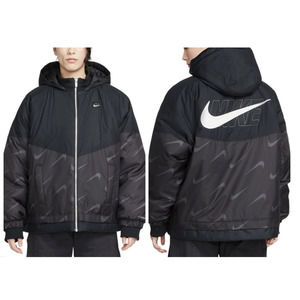 NIKE Sportswear Therma Icon Clash Oversized Winter Jacket Black Women X Medium M